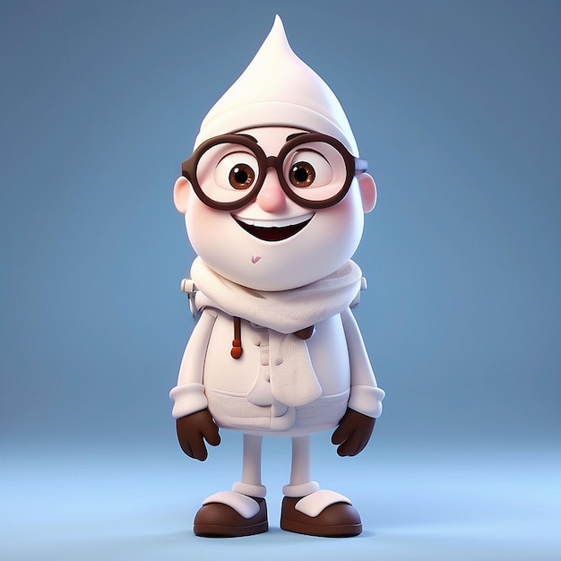 3d ice cream character