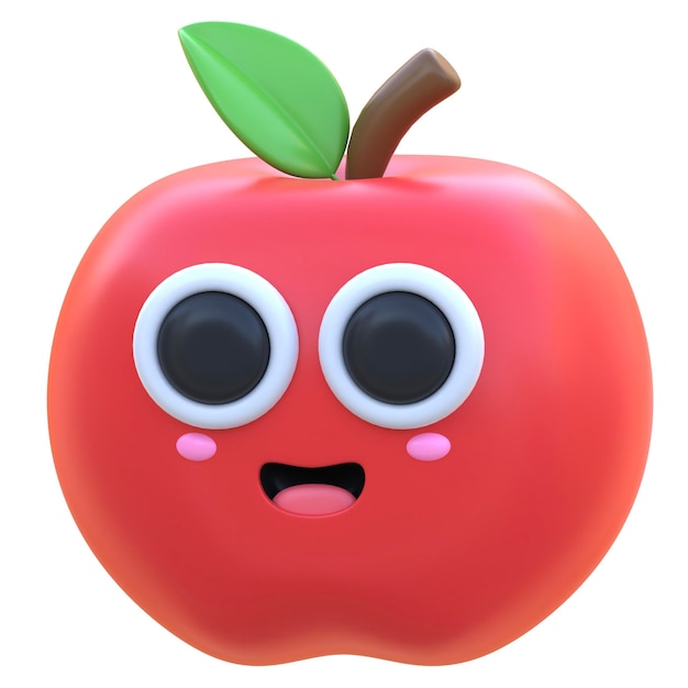 3d icon Apple fruit 3d illustration 3d element 3d rendering Graphic Elements design element