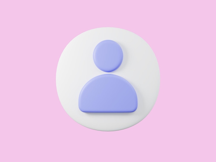 Photo 3d icon cartoon person profile or avatar user profile 3d render illustration