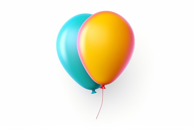 3D Icon of a Colorful HeliumFilled Party Balloon