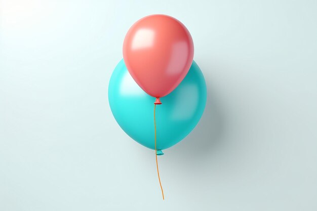 3D Icon of a Colorful HeliumFilled Party Balloon