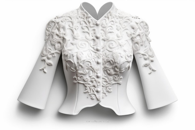 Photo 3d icon of an elegant bride39s suit with lace