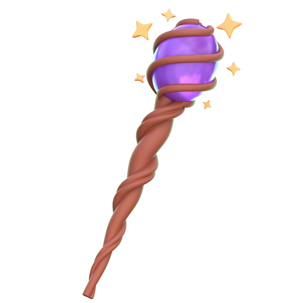3d icon magic wand 3d illustration 3d element 3d rendering graphic elements design element