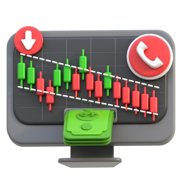 3d icon Margin Call 3d illustration 3d element 3d rendering Graphic Elements design element