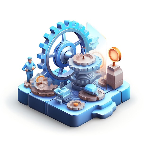 3D icon symbolizing productivity and efficiency