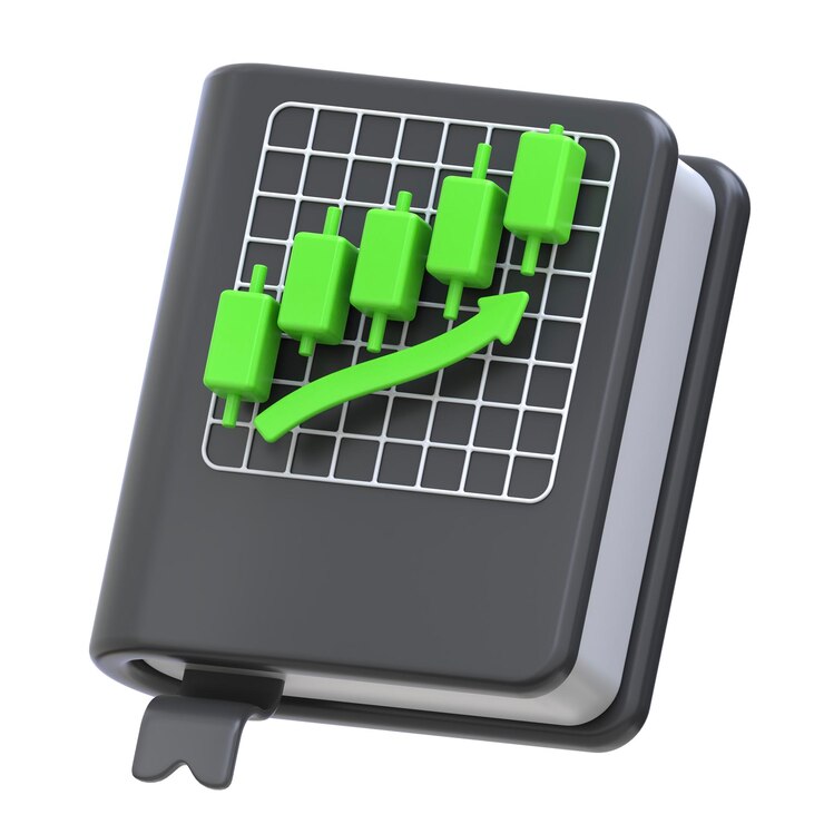 Foto 3d-icon trading book 3d-illustratie 3d-element 3d-rendering grafische elementen ontwerpelement