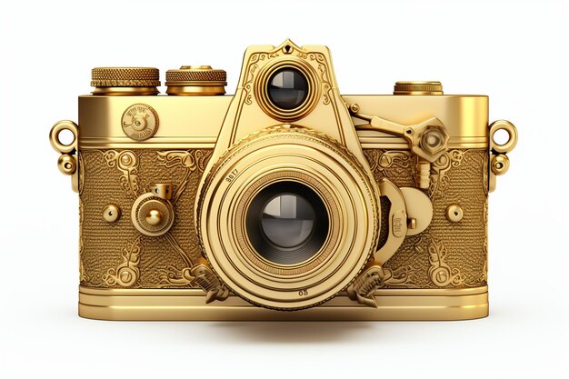 Photo 3d icon of a vintage camera