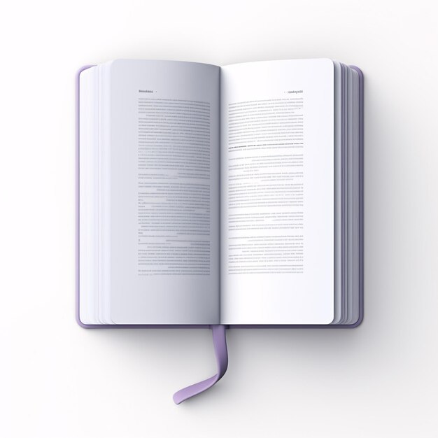 3D icon with a cartoon minimalist design portraying an open book copy book and diary
