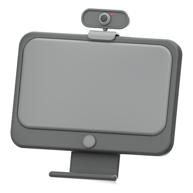 Foto 3d-icone monitor 3d-illustratie 3d-element 3d-weergave