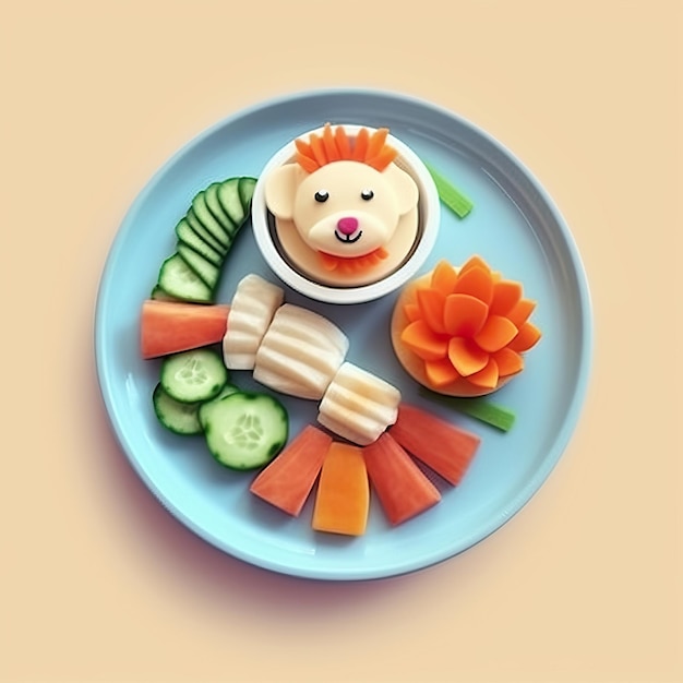 Foto 3d-icoon van voedselkunst op bord c4d blender isometrische weergave
