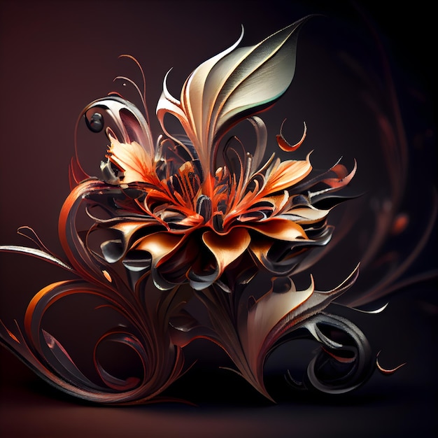 3D illustratie abstracte fractale compositie voor creatief artdesign en entertainment