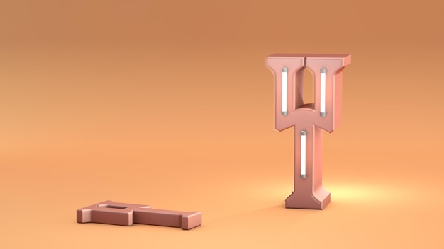 3D-illustratie alfabet-beige-achtergrond-jemen