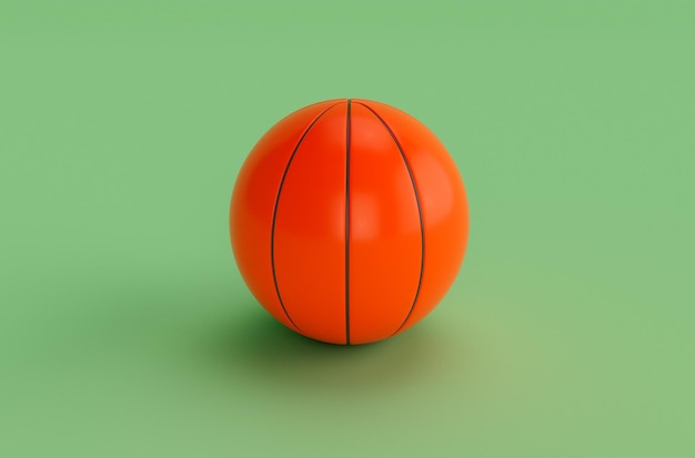 3D illustratie Basketbal sportaccessoires 3D basketbal