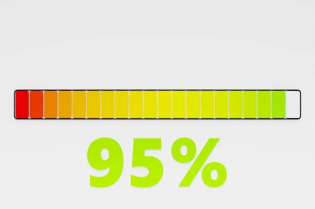 3D illustratie bedieningspaneel pictogram Hoog risico concept op spedometer Credit rating scale