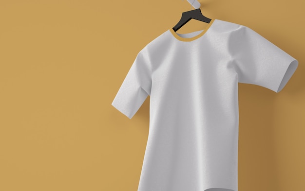 3D illustratie. Blanco wit T-shirt.