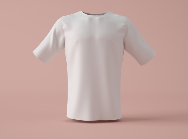 3D illustratie. Blanco wit T-shirt.