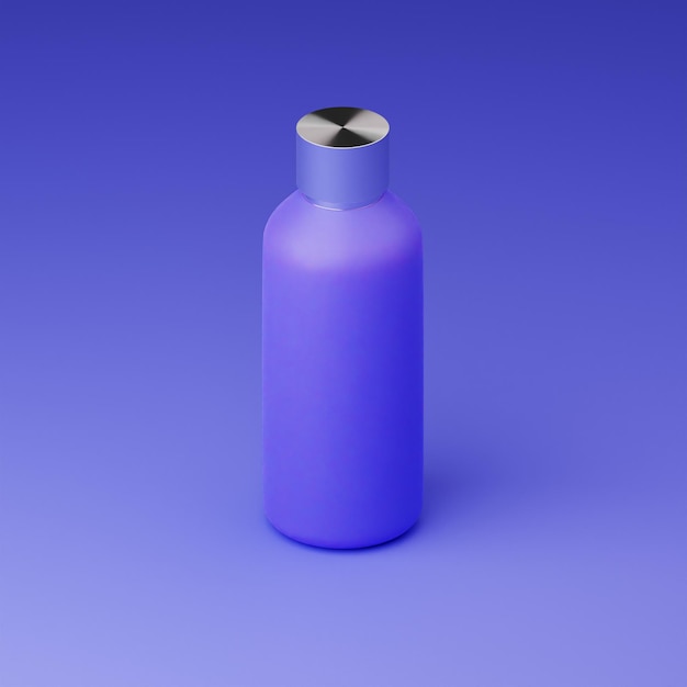 3d illustratie fles product minimalistische render