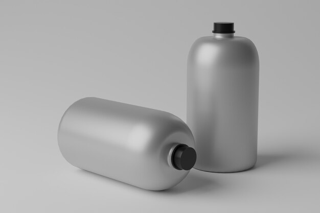 3D illustratie lege fles mockup