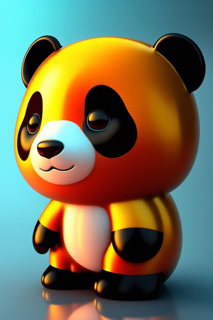 3D Illustratie, Leuke en schattige cartoon panda baby