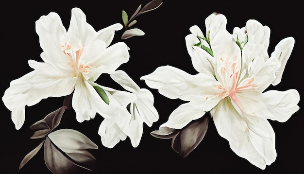 3D illustratie Liberty Flower Pattern Floral achtergrondontwerp voor mode-achtergronden
