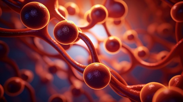 3D-illustratie mockup van de menselijke orgaansystemen circulatorische spijsvertering rode en witte bloedcellen
