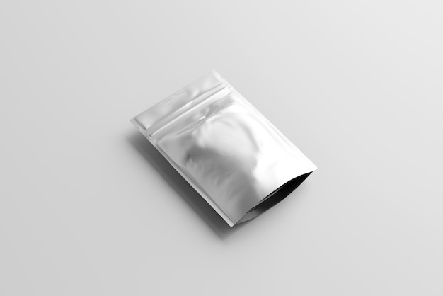 3D-illustratie Plastic zak verpakking mock-up geïsoleerd