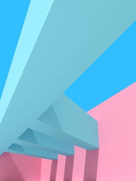 3D illustratie van abstracte architectuur