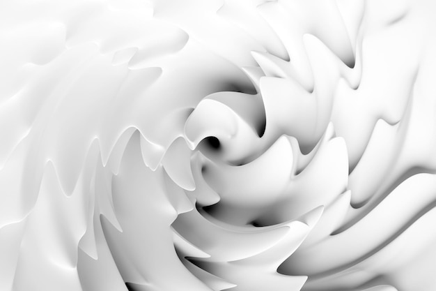 3D illustratie van abstracte witte achtergrond met sprankelende cirkels en glans