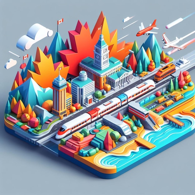 3D-illustratie van Canada