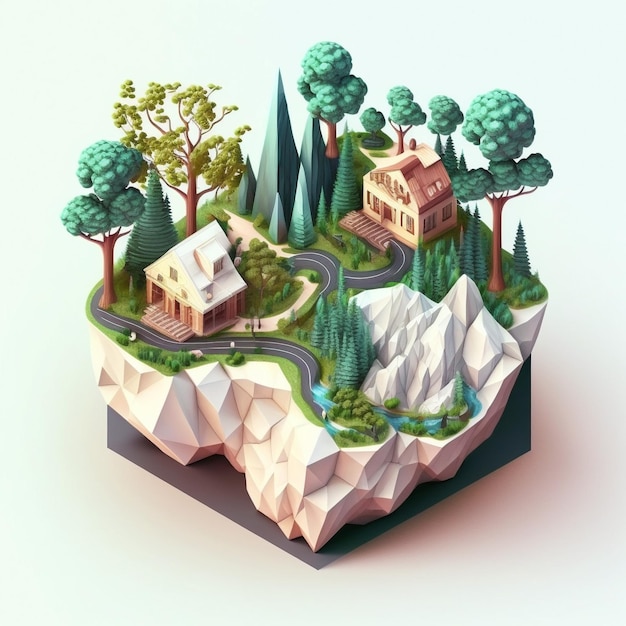 3D illustratie van concept ecologie