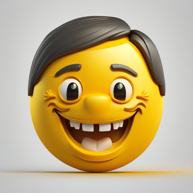 3d illustratie van de glimlach van het emojipictogram