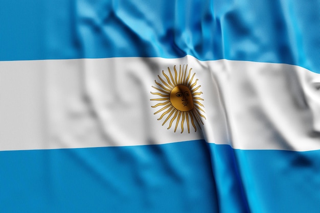 3d illustratie van de nationale ontwikkelingsvlag van argentinië. land symbool.