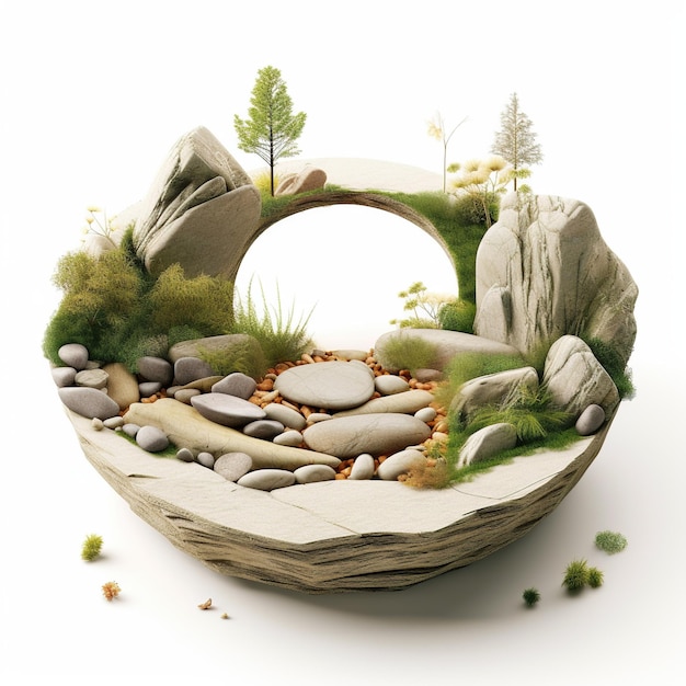 3D illustratie van de natuur