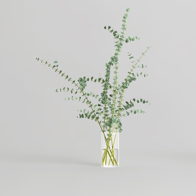 3d illustratie van decoratieve vaas binnen geïsoleerd op een witte achtergrond