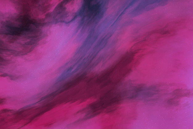 3d illustratie van dichte veelkleurige realistische rook van roze en blauwe kleur. Kosmische mist