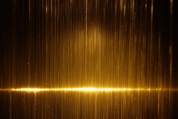 3D illustratie van goud snelheid licht op donkere achtergrond gouden schittert glanzende achtergrond