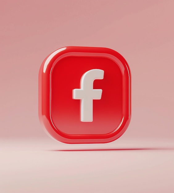 3D-illustratie van het Facebook-logo