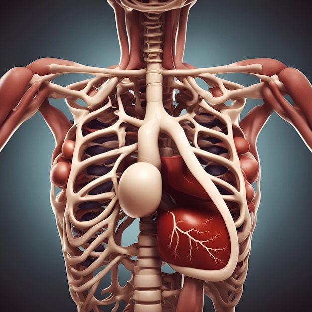3D-illustratie van mannelijke organen Lymfeklieren