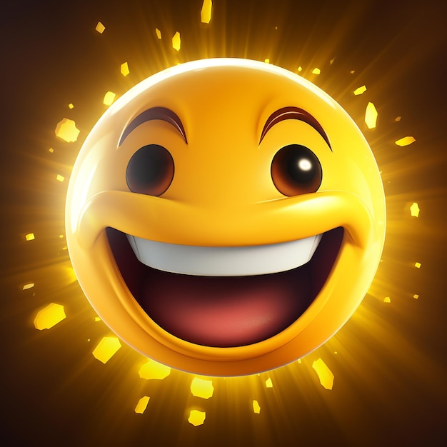 3D illustratie van smiley-emoji