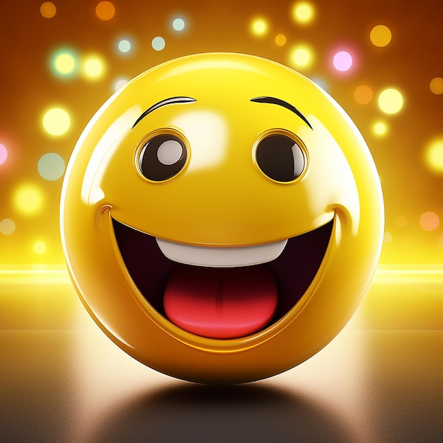 3D illustratie van smiley-emoji