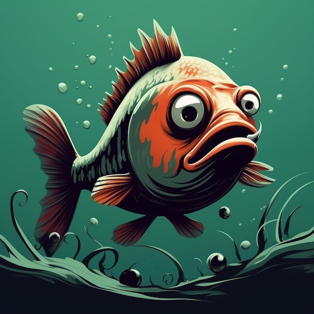 3D illustratie vector vis