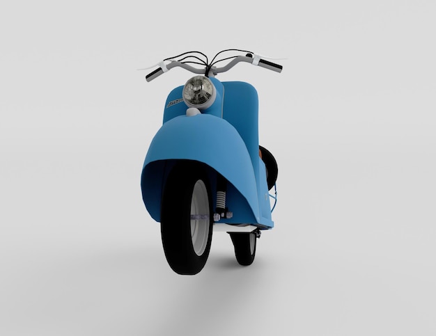 3D illustratie Vintage Sovjet scooter Tula op witte achtergrond