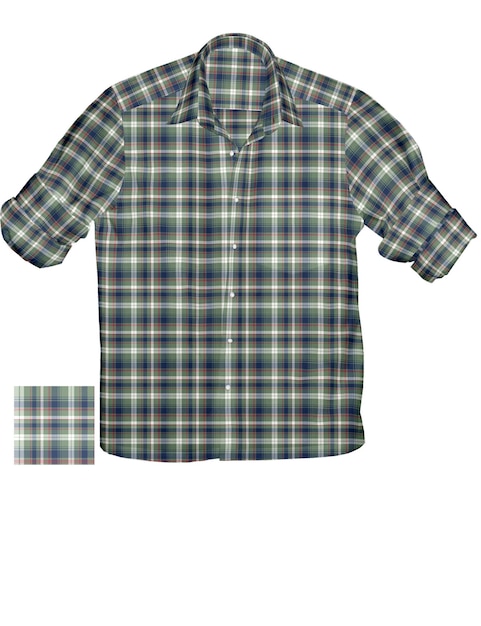 Foto 3d-illustratie voorjaarsseizoen casual shirt voor mannen met zachte afwerking van katoen