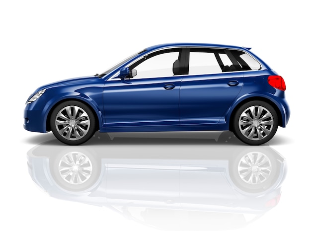 3D-illustratieconcept voor het vervoer van auto's en voertuigen