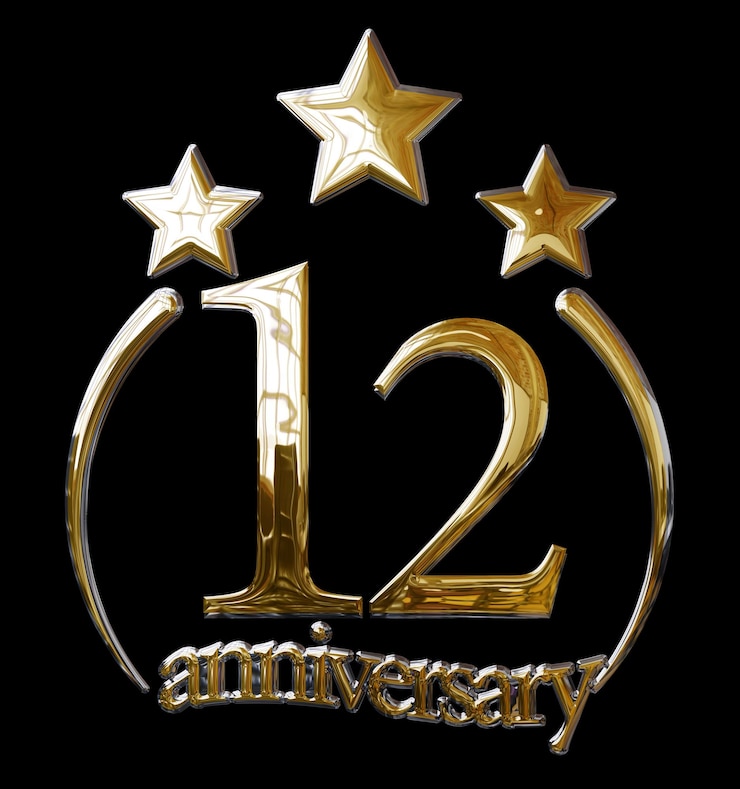 Photo 3dイラスト 12周年記念ゴールド
