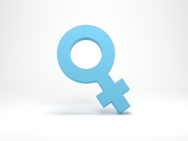 3D illustration 3D rendering female gender symbol Sexual feminist icon Minimal design element