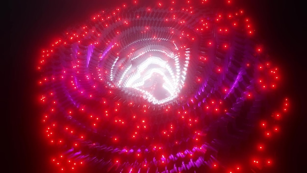 3d illustration of 4k uhd glowing ring with torus effect