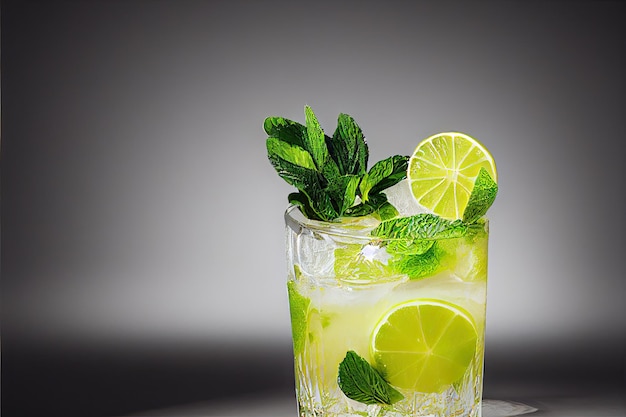 3D illustration about Brazilian Caipirinha image generated by AI