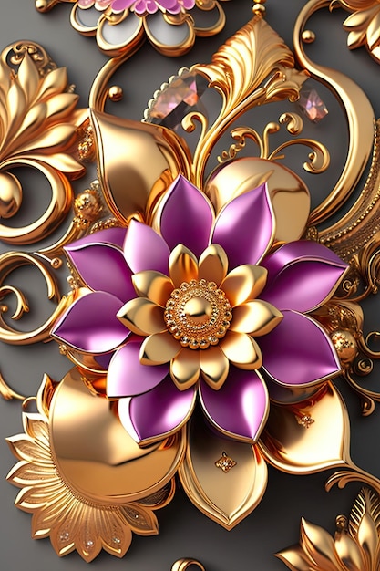 3d illustration abstract accessory antique background baroque beauty classic cloth colorful