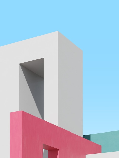 3d illustration of abstract architecture background